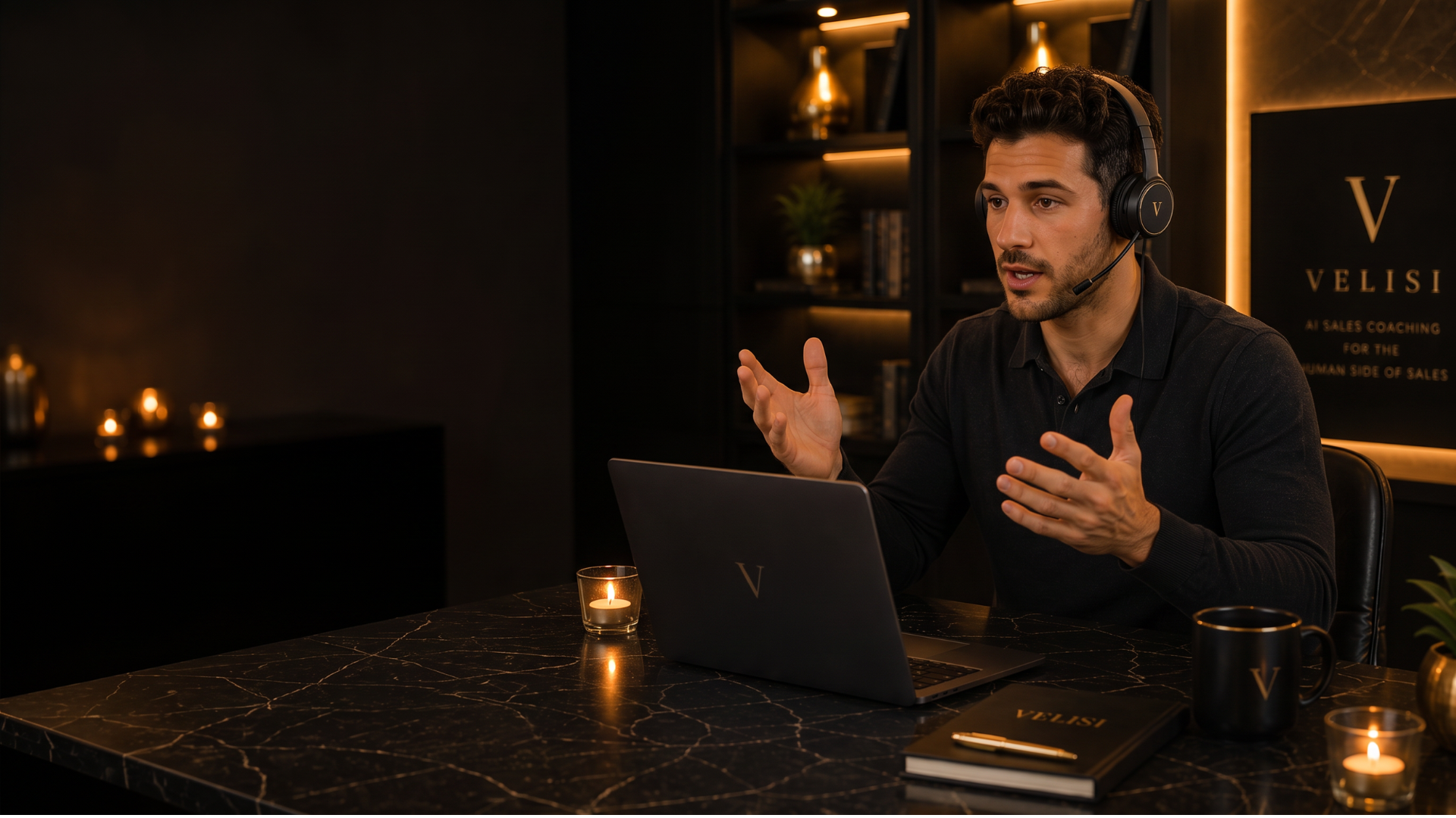Sales rep practicing a sales conversation before meeting a prospect